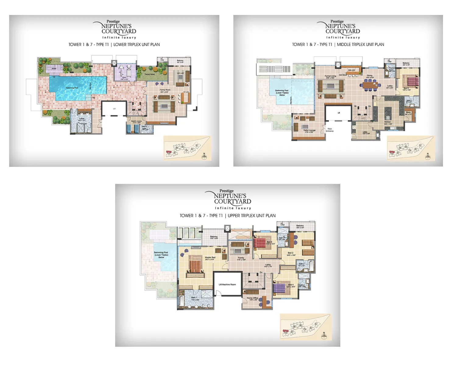 Prestige Neptune Courtyard plan