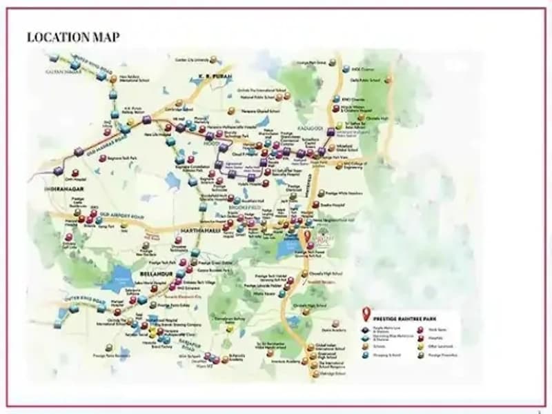 Prestige Evergreen Location Map
