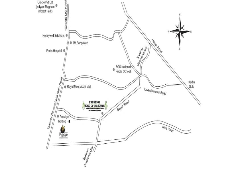 Prestige Song of The South Location Map