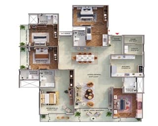 Prestige Nautilus4 BHK Floor Plan