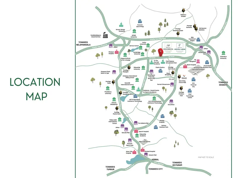 Prestige Crystal Lawns Location Map