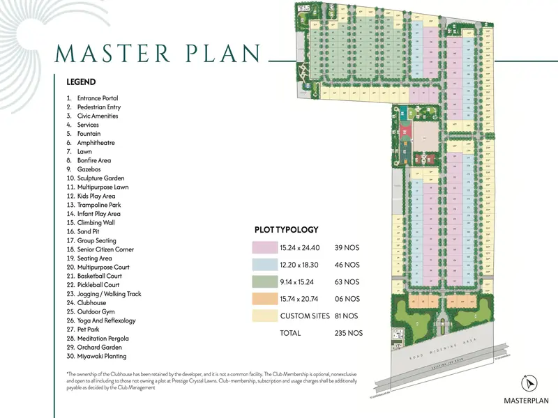 Prestige Crystal Lawns Master Plan