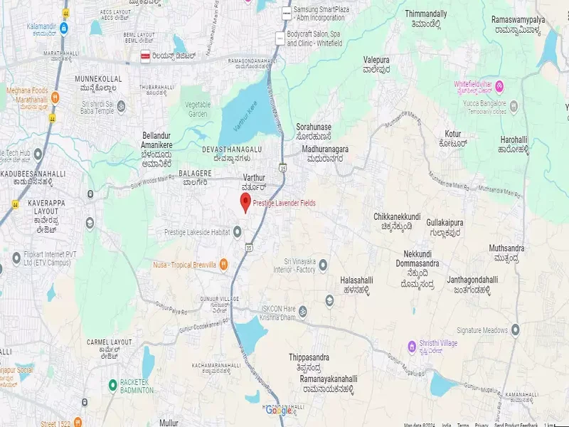 Prestige Lavender Fields Location Map