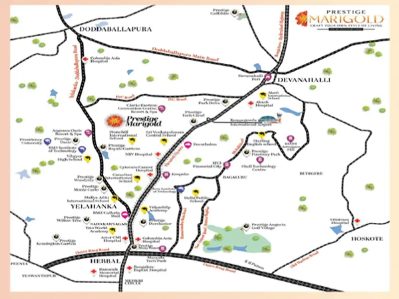 Prestige Marigold Phase 2 Location Map
