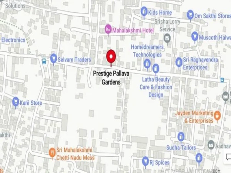 Prestige Pallavaram Gardens Location Map
