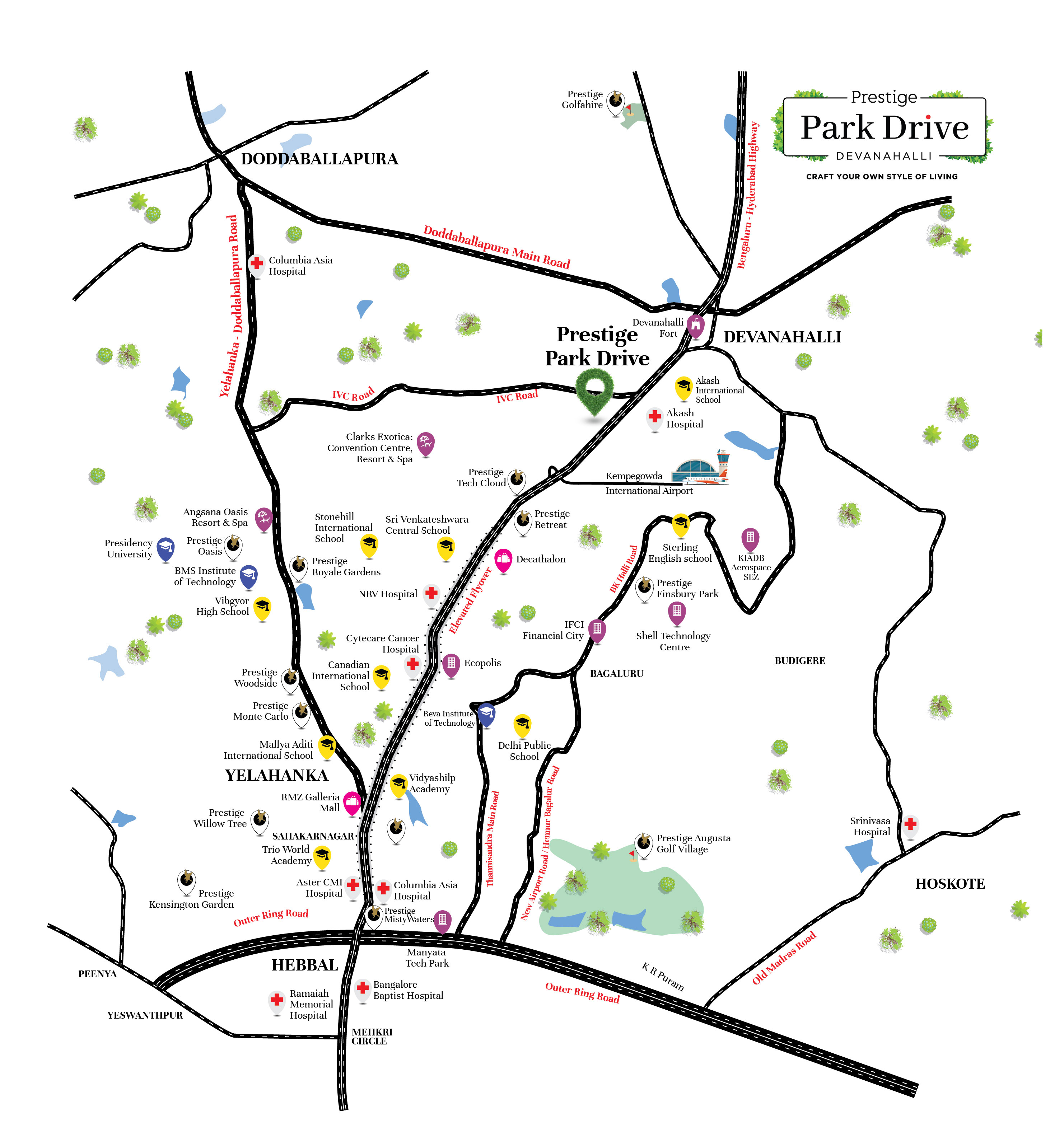 Prestige Park Drive Location Map