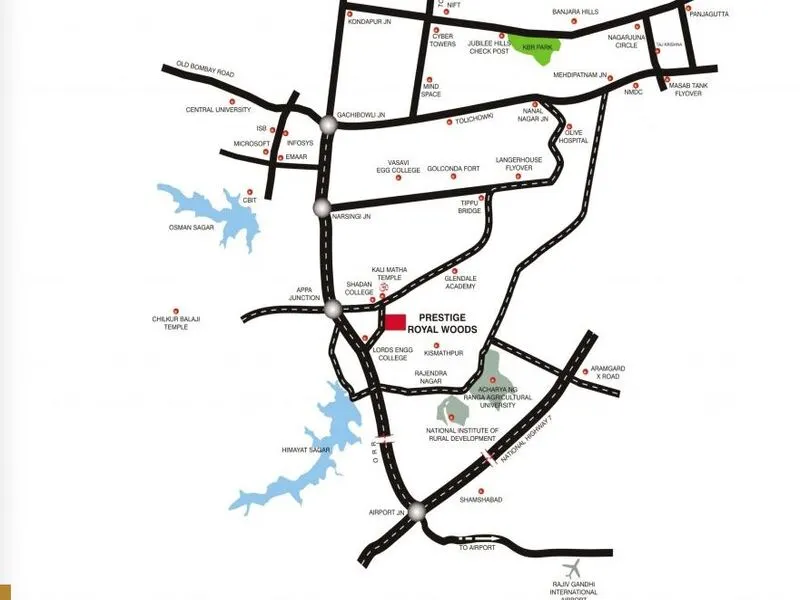 Prestige Royal Woods Location Map