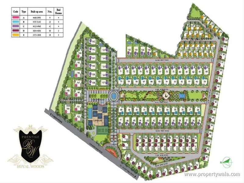 Prestige Royal Woods Master Plan