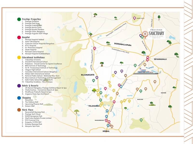 Prestige Sanctuary Location Map