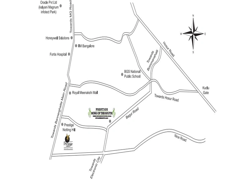 Prestige Song of The South Location Map