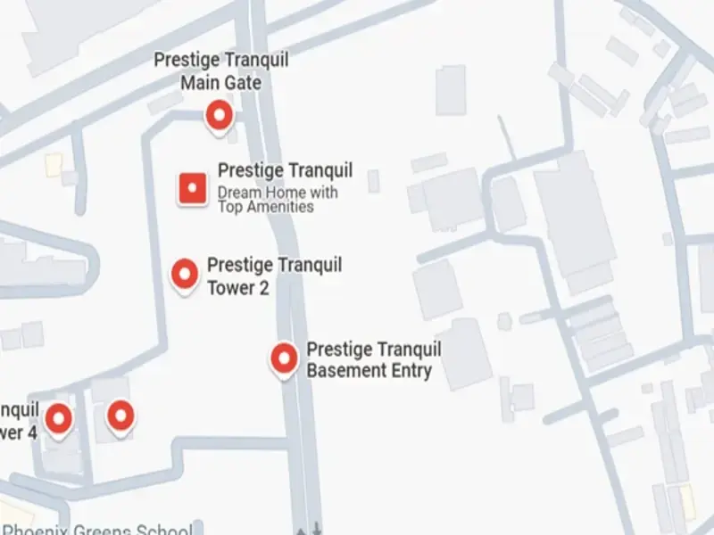 Prestige Tranquil Location Map