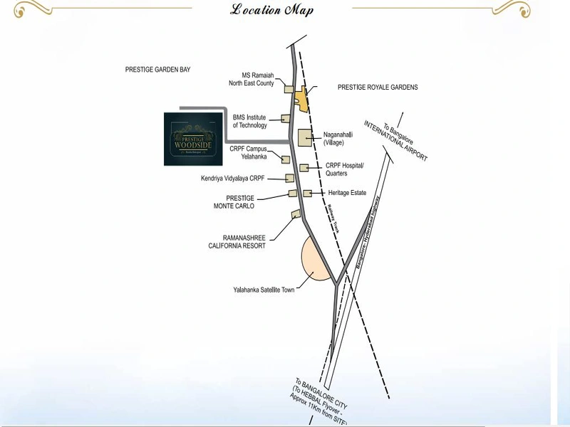 Prestige Woodside Location Map